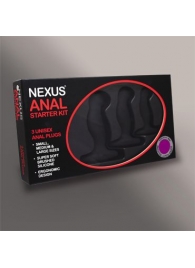 Набор из 3 массажеров простаты чёрного цвета NEXUS ANAL STARTER KIT - Nexus Range - в Кургане купить с доставкой