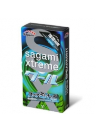 Презервативы Sagami Xtreme Mint с ароматом мяты - 10 шт. - Sagami - купить с доставкой в Кургане