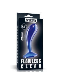 Синяя анальная втулка Flawless Clear Prostate Plug 6.0 - 15 см. - Lovetoy - в Кургане купить с доставкой