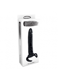 Чёрная насадка-фаллос для двойного проникновения INFLATABLE DILDO SLIM DONG  - 13,5 см. - Toyz4lovers - в Кургане купить с доставкой