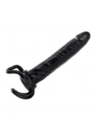 Чёрная насадка-фаллос для двойного проникновения INFLATABLE DILDO SLIM DONG  - 13,5 см. - Toyz4lovers - в Кургане купить с доставкой