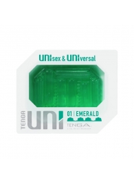 Зеленый мастурбатор-стимулятор Tenga Uni Emerald - Tenga - в Кургане купить с доставкой