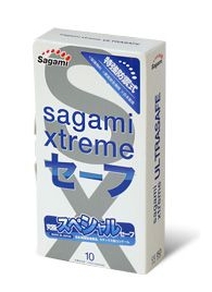 Презервативы Sagami Xtreme Ultrasafe с двойным количеством смазки - 10 шт. - Sagami - купить с доставкой в Кургане