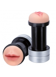 Двусторонний мастурбатор REALSTUFF 2 IN 1 HUMMER MOUTH   VAGINA - ротик и вагина - Dream Toys - в Кургане купить с доставкой