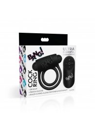 Черное эрекционное виброкольцо 28X Remote Control Vibrating Cock Ring   Bullet - XR Brands - в Кургане купить с доставкой