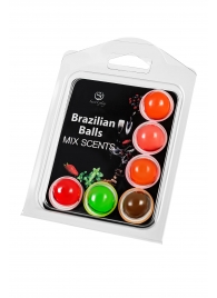 Набор из 6 шариков с ароматизированными массажными маслами Brazilian Balls - Secret Play - купить с доставкой в Кургане