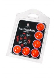 Набор из 6 шариков с массажным маслом Brazilian Balls с ароматом ягод - Secret Play - купить с доставкой в Кургане