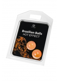 Набор из 2 шариков с массажным маслом Brazilian Balls с разогревающим эффектом - Secret Play - купить с доставкой в Кургане