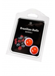 Набор из 2 шариков с массажным маслом Brazilian Balls с ароматом ягод - Secret Play - купить с доставкой в Кургане