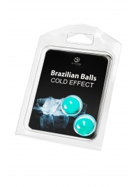 Набор из 2 шариков с массажным маслом Brazilian Balls с охлаждающим эффектом - Secret Play - купить с доставкой в Кургане