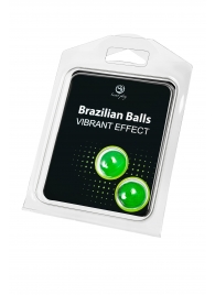 Набор из 2 шариков с массажным маслом Brazilian Balls с эффектом вибрации - Secret Play - купить с доставкой в Кургане