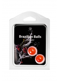 Набор из 2 шариков с массажным маслом Brazilian Balls с ароматом вишни - Secret Play - купить с доставкой в Кургане