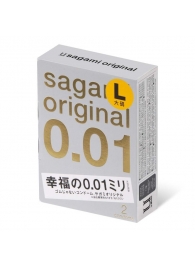 Презервативы Sagami Original 0.01 L-size увеличенного размера - 2 шт. - Sagami - купить с доставкой в Кургане