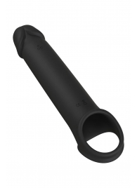 Черная насадка-удлинитель с вибрацией Vibrating Extender With Remote - Dream Toys - в Кургане купить с доставкой
