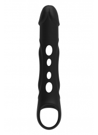 Черная насадка-удлинитель Vibrating Extender With Remote с вибрацией - Dream Toys - в Кургане купить с доставкой