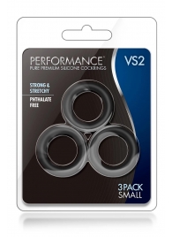 Набор из 3 черных эрекционных колец Black Small Penis Rings - Blush Novelties - в Кургане купить с доставкой
