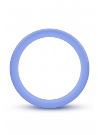 Голубое люминесцентное кольцо Silicone Glo Cock Ring - Blush Novelties - в Кургане купить с доставкой