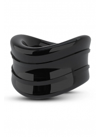 Черное эрекционное кольцо на мошонку Beef Ball Stretcher Snug - Blush Novelties - в Кургане купить с доставкой