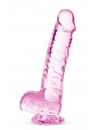 Розовый фаллоимитатор 6 Inch Crystalline Dildo - 15,2 см. - Blush Novelties