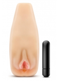 Мастурбатор-вагина с вибрацией Soft   Wet Natasha Realistic Beige Masturbator - Blush Novelties - в Кургане купить с доставкой