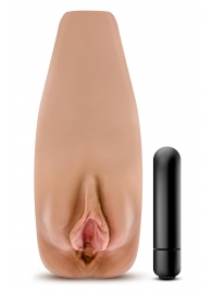 Маструбатор-вагина с вибрацией Soft   Wet Renata Realistic Tan Masturbator - Blush Novelties - в Кургане купить с доставкой