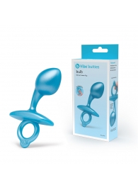 Голубая анальная пробка для массажа простаты Bulb Silicone Prostate Plug - 10,7 см. - b-Vibe - в Кургане купить с доставкой