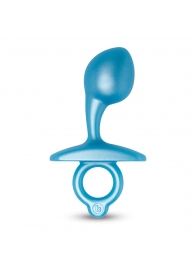 Голубая анальная пробка для массажа простаты Bulb Silicone Prostate Plug - 10,7 см. - b-Vibe - в Кургане купить с доставкой