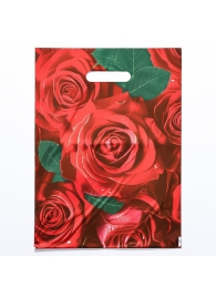 Пакет с цветочным принтом и вырубной ручкой (30х40 см) - Сима-Ленд - купить с доставкой в Кургане