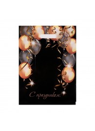 Пакет с вырубной ручкой и принтом в виде шариков (30х40 см) - Сима-Ленд - купить с доставкой в Кургане