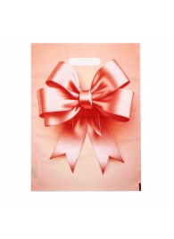 Пакет с принтом в виде банта с вырубной ручкой (30х40 см) - Сима-Ленд - купить с доставкой в Кургане