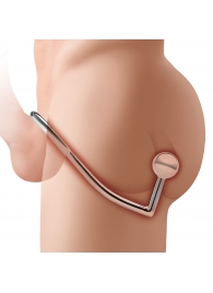 Кольцо на пенис с анальным стимулятором Stainless Steel Anal Hook   Cock Ring - BlueLine - в Кургане купить с доставкой