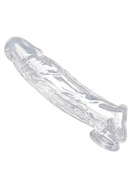 Прозрачная насадка для увеличения члена Realistic Clear Penis Enhancer and Ball Stretcher - 20,3 см. - XR Brands - в Кургане купить с доставкой