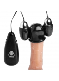 Черная стимулирующая насадка для головки полового члена Multi Speed Vibrating Penis Head Teaser - XR Brands - в Кургане купить с доставкой