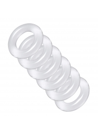 Комплект из 6 прозрачных эрекционных колец Ring Master Custom Ball Stretcher Kit - XR Brands - в Кургане купить с доставкой