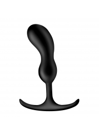 Черный массажер простаты с утяжелителями Premium Silicone Weighted Prostate Plug Medium - 16,3 см. - XR Brands - в Кургане купить с доставкой