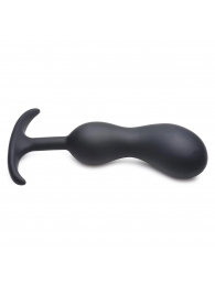 Черный массажер простаты с утяжелителями Premium Silicone Weighted Prostate Plug Large - 18,8 см. - XR Brands - в Кургане купить с доставкой