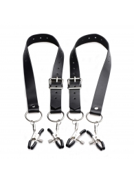 Ремни с зажимами для половых губ Spread Labia Spreader Straps with Clamps - XR Brands - купить с доставкой в Кургане