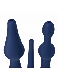 Набор из 3 универсальных насадок для анального душа Universal 3 Piece Silicone Enema Attachment Set - XR Brands - купить с доставкой в Кургане