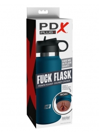 Смуглый мастурбатор-вагина в синей колбе F*ck Flask - Pipedream - в Кургане купить с доставкой