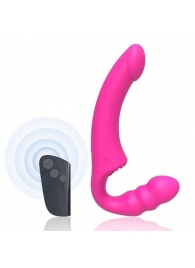 Розовый безремневой страпон Straples Strap-On Dildo - Erokay - купить с доставкой в Кургане