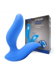 Синий вибромассажер простаты 3,5’’ Curve P-spot Massager - 12 см. - Erokay - в Кургане купить с доставкой