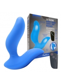 Синий вибромассажер простаты 3,5’’ Remote Control Curve P-spot Massager - 12 см. - Erokay - в Кургане купить с доставкой