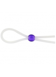 Прозрачное лассо с фиолетовой бусиной SILICONE COCK RING WITH BEAD LAVENDER - NMC - в Кургане купить с доставкой