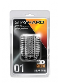 Прозрачная насадка с шипами STAY HARD COCK SLEEVE 01 CLEAR - Blush Novelties - в Кургане купить с доставкой