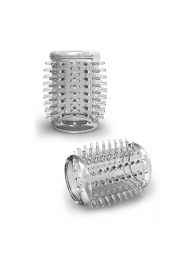 Прозрачная насадка с шипами STAY HARD COCK SLEEVE 01 CLEAR - Blush Novelties - в Кургане купить с доставкой