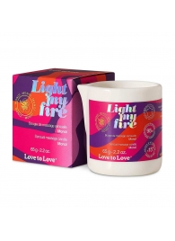 Массажная свеча Light My Fire с ароматом моной - 80 мл. - Love to Love - купить с доставкой в Кургане