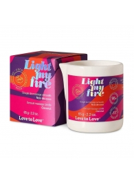Массажная свеча Light My Fire Coconut с ароматом кокоса - 65 гр. - Love to Love - купить с доставкой в Кургане