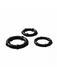 Набор из 3 черных эрекционных колец Babooom Ring Set - Adrien Lastic - в Кургане купить с доставкой