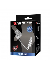 Прозрачная насадка на пенис и мошонку с анальным стимулятором Rilley - Baile - в Кургане купить с доставкой