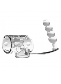 Прозрачная насадка на пенис и мошонку с анальным стимулятором Rilley - Baile - в Кургане купить с доставкой